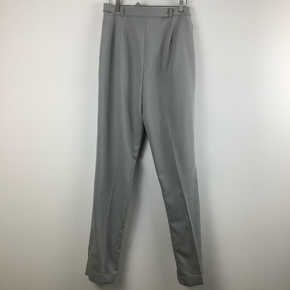NWT ASOS High Rise Tie Waist Trouser Pants in Grey - Picture 2 of 5